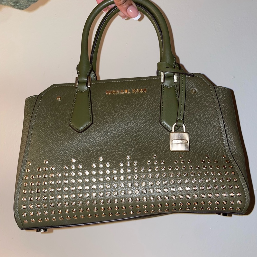 Michael Kors Olive Leather Handbag